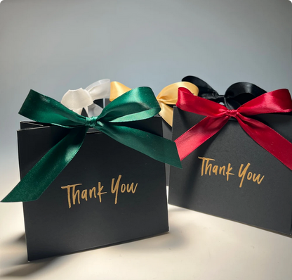 Thank You Candy Gift Boxes with Ribbon for Wedding and Party