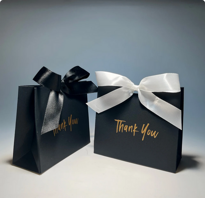 Thank You Candy Gift Boxes with Ribbon for Wedding and Party