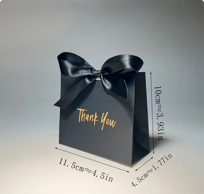 Thank You Candy Gift Boxes with Ribbon for Wedding and Party